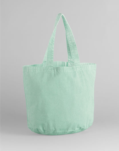 Garment Dyed Shopper - Vintage Aqua