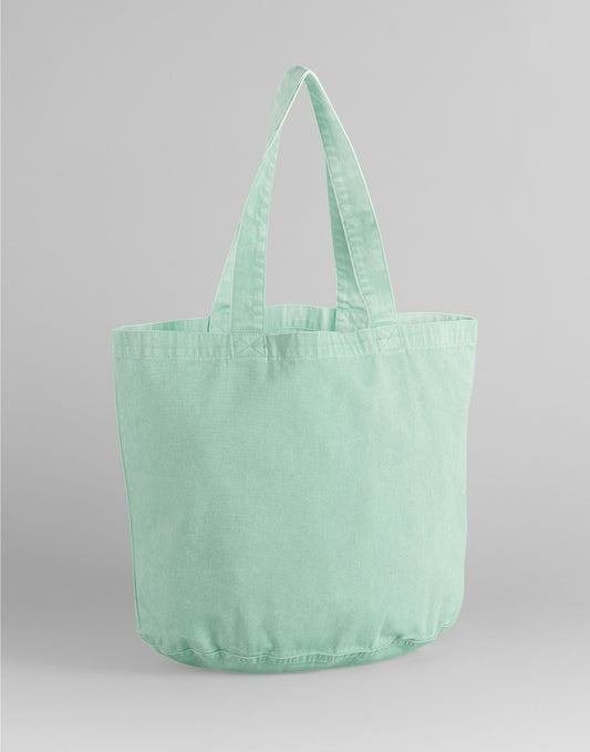 Garment Dyed Shopper - Vintage Aqua