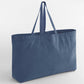 Garment Dyed Oversized Tote Bag - Vintage Denim