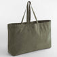 Garment Dyed Oversized Tote Bag - Vintage Moss