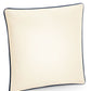 Fairtrade Cotton Piped Cushion Cover - Natural/French Navy