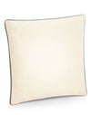 Fairtrade Cotton Piped Cushion Cover - Natural/ Light Grey