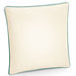 Fairtrade Cotton Piped Cushion Cover - Natural/ Sage Green