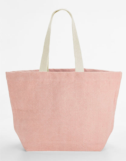 Soft Washed Jute Beach Bag - Blossom