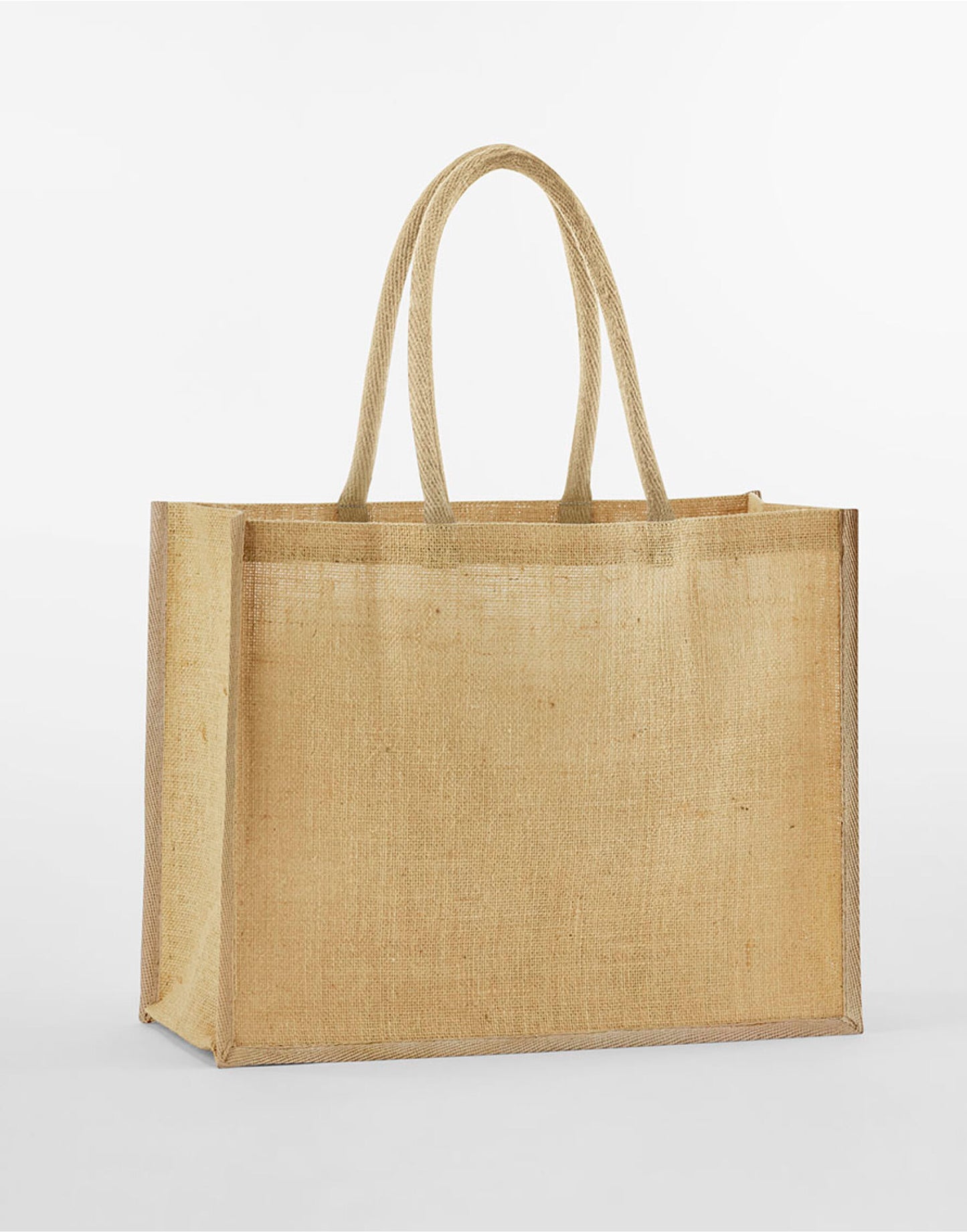Natural Starched Jute Classic Shopper - Natural