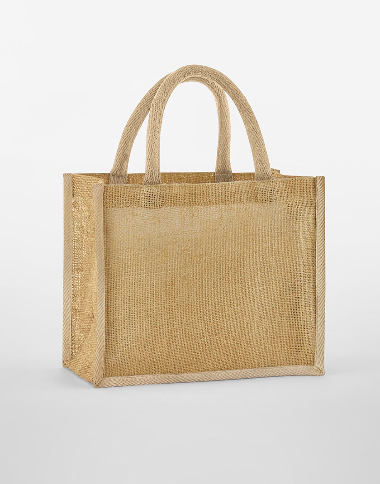 Natural Starched Jute Midi Tote - Natural