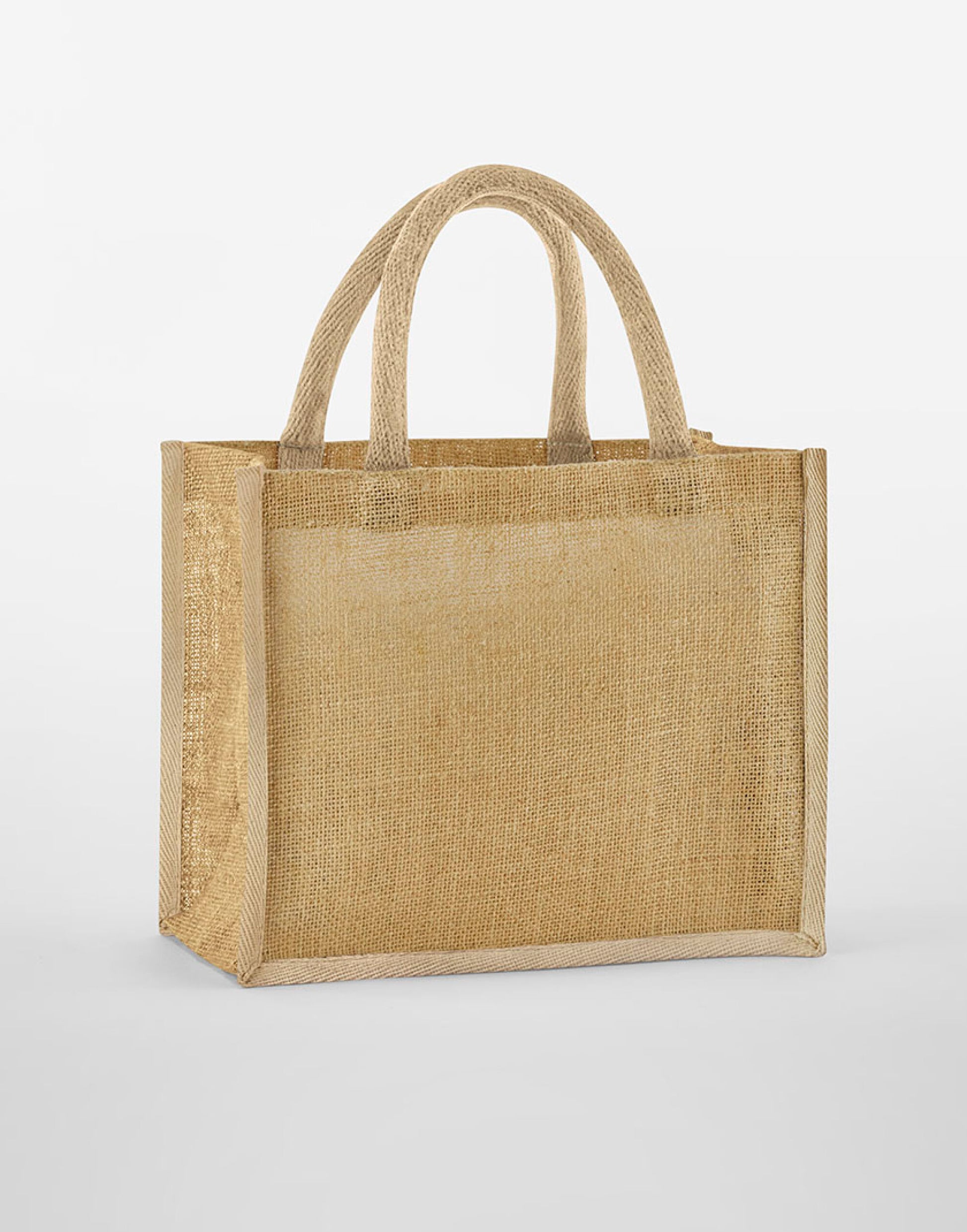 Natural Starched Jute Midi Tote - Natural