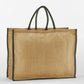 Starch Jute Market Shopper - Natural/Olive Green