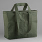 Double Handle Cargo Pocket Tote - Olive Green