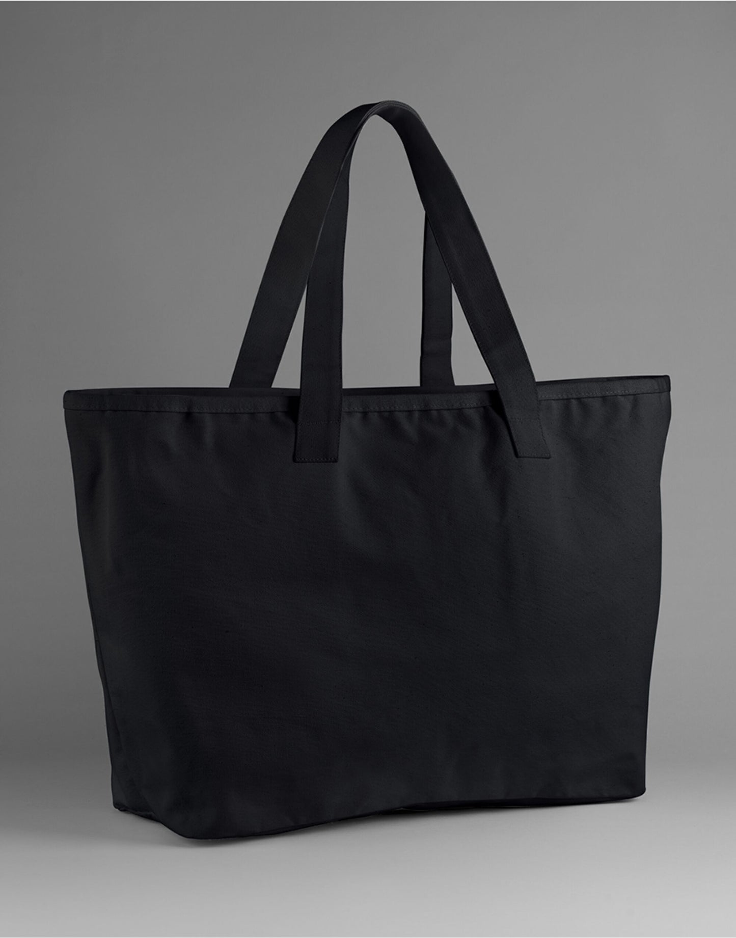 Oversized Heavy Duty Canvas Tote Bag - Black