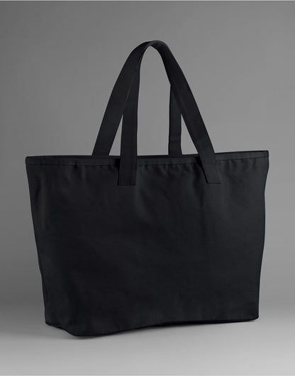 Oversized Heavy Duty Canvas Tote Bag - Black