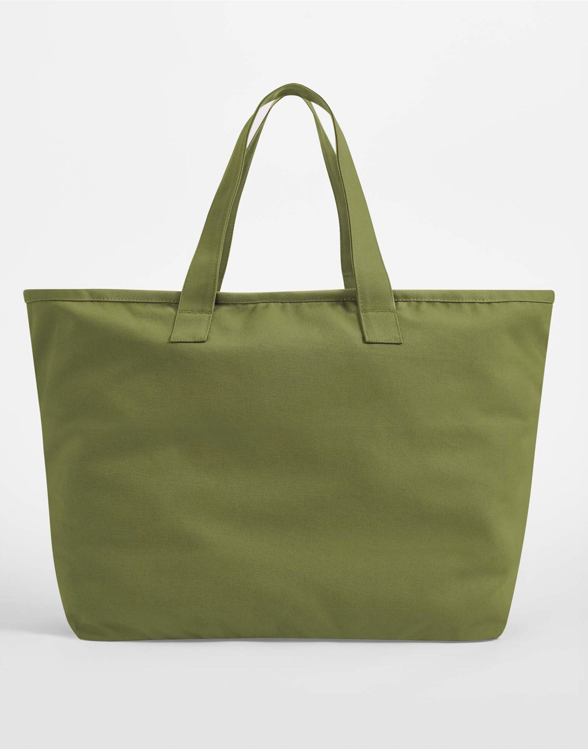 Oversized Heavy Duty Canvas Tote Bag - Bright Olive