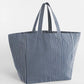Oversized Beach Bag - Navy Stripe