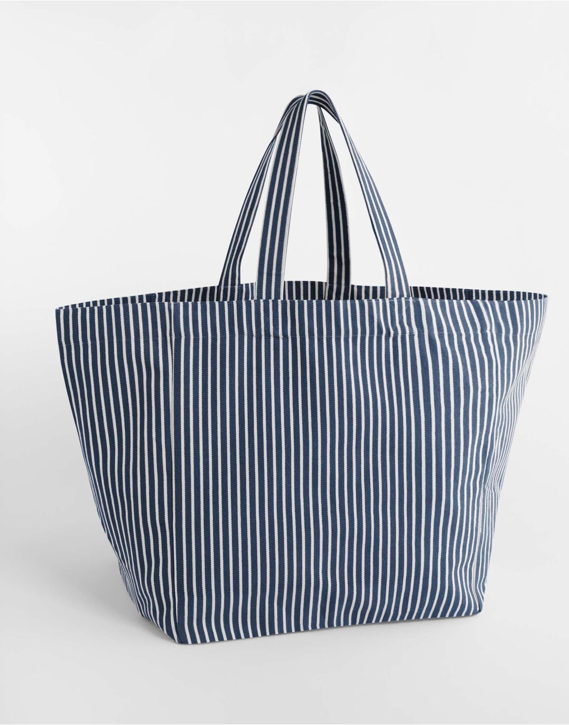 Oversized Beach Bag - Navy Stripe