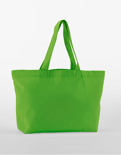 EarthAware® Organic Twill Shopper - Apple Green