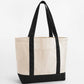 EarthAware® Organic Varsity Shopper - Natural/Black