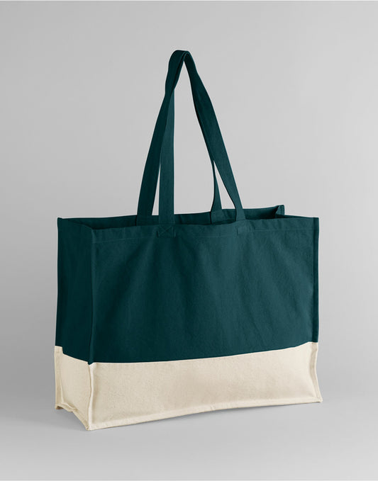 EarthAware® Organic Contrast Shopper - Dark Marine/Natural