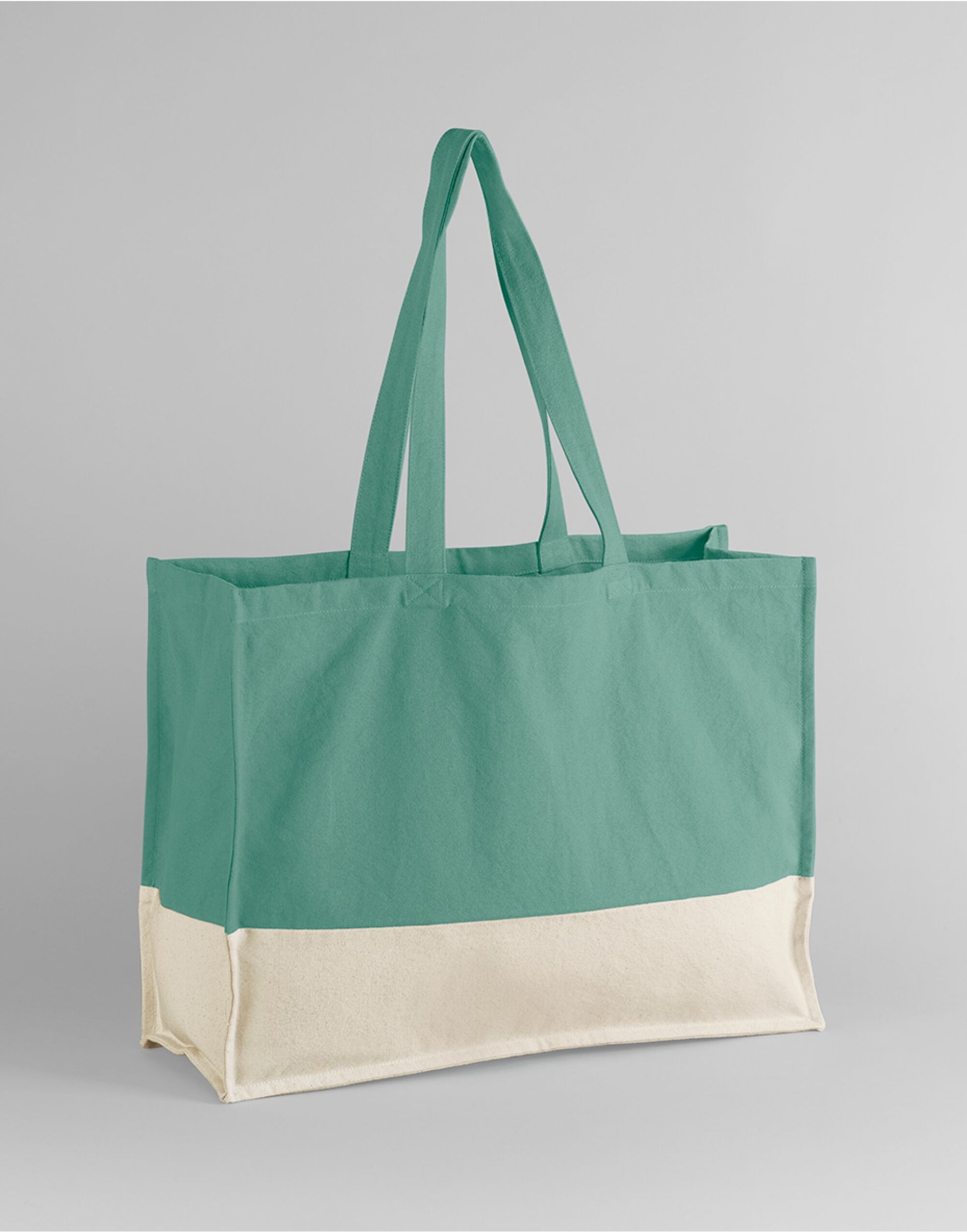 EarthAware® Organic Contrast Shopper - Sage Green/Natural