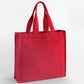 Chevron Handle Shopper - Scarlet Red