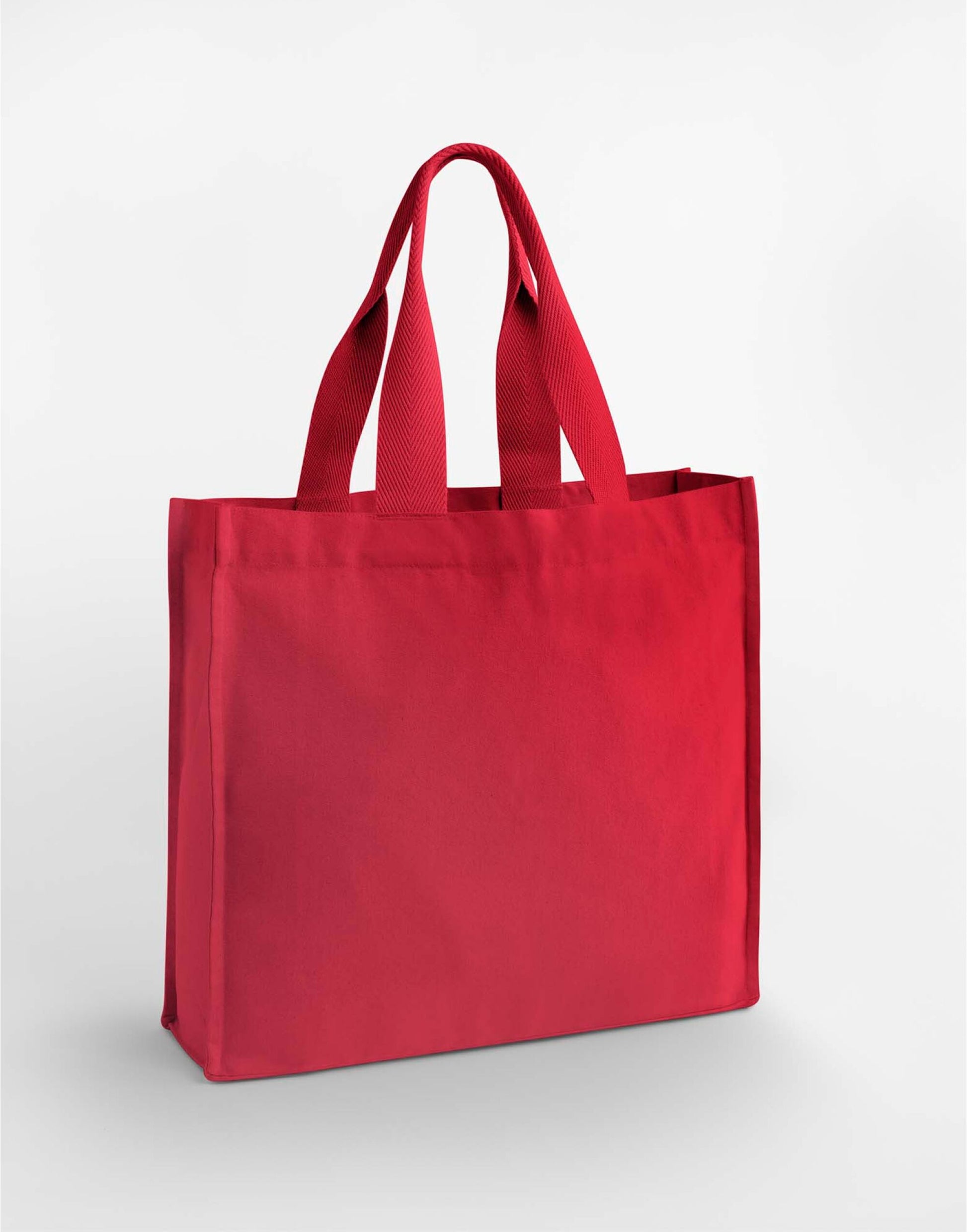 Chevron Handle Shopper - Scarlet Red