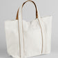Courtside Medium Tote - Soft White/Caramel