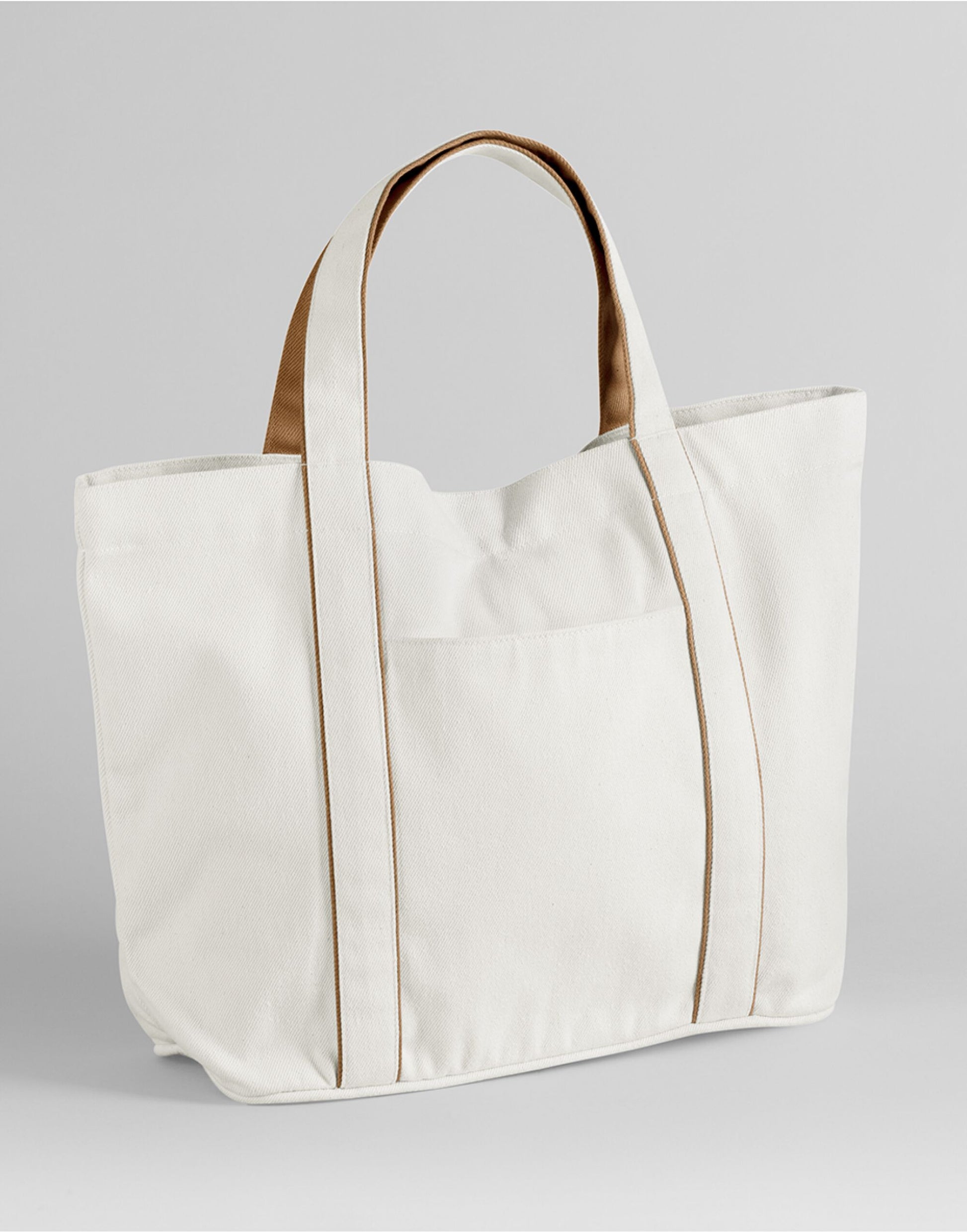 Courtside Medium Tote - Soft White/Caramel