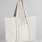 Courtside Large Tote - Soft White/Caramel