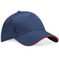 Ultimate 5 Panel Cap Sandwich Peak - French Navy/Classic Red