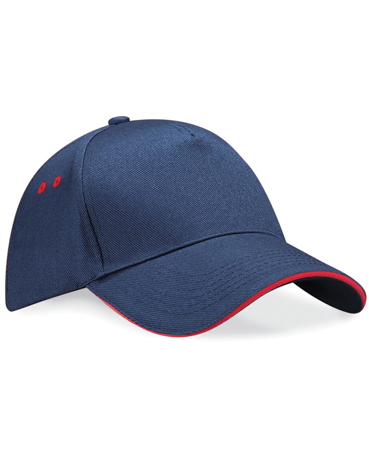 Ultimate 5 Panel Cap Sandwich Peak - French Navy/Classic Red
