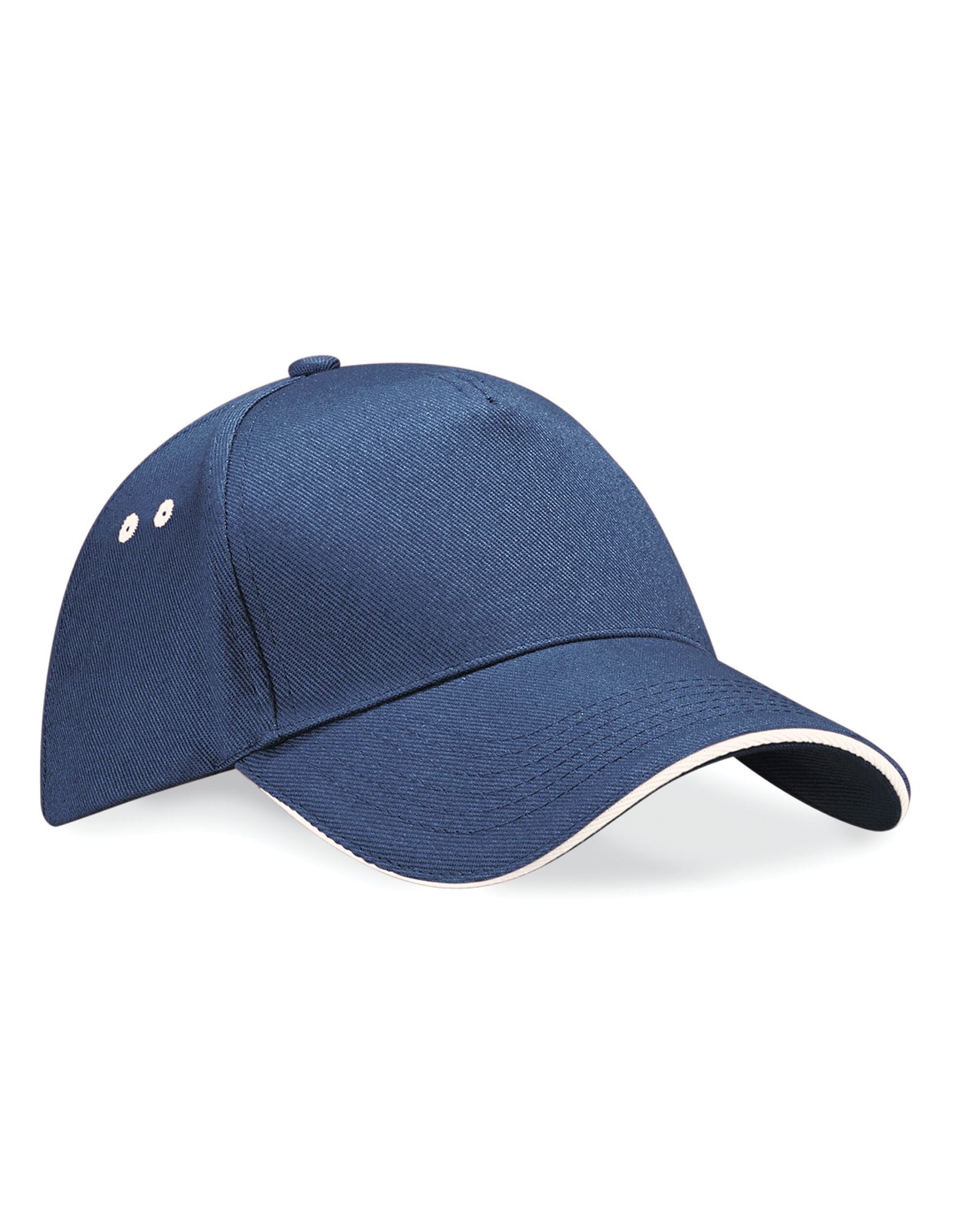 Ultimate 5 Panel Cap Sandwich Peak - French Navy/Putty