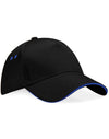 Ultimate 5 Panel Cap Sandwich Peak - Black/bright Royal