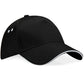Ultimate 5 Panel Cap Sandwich Peak - Black/Light Grey