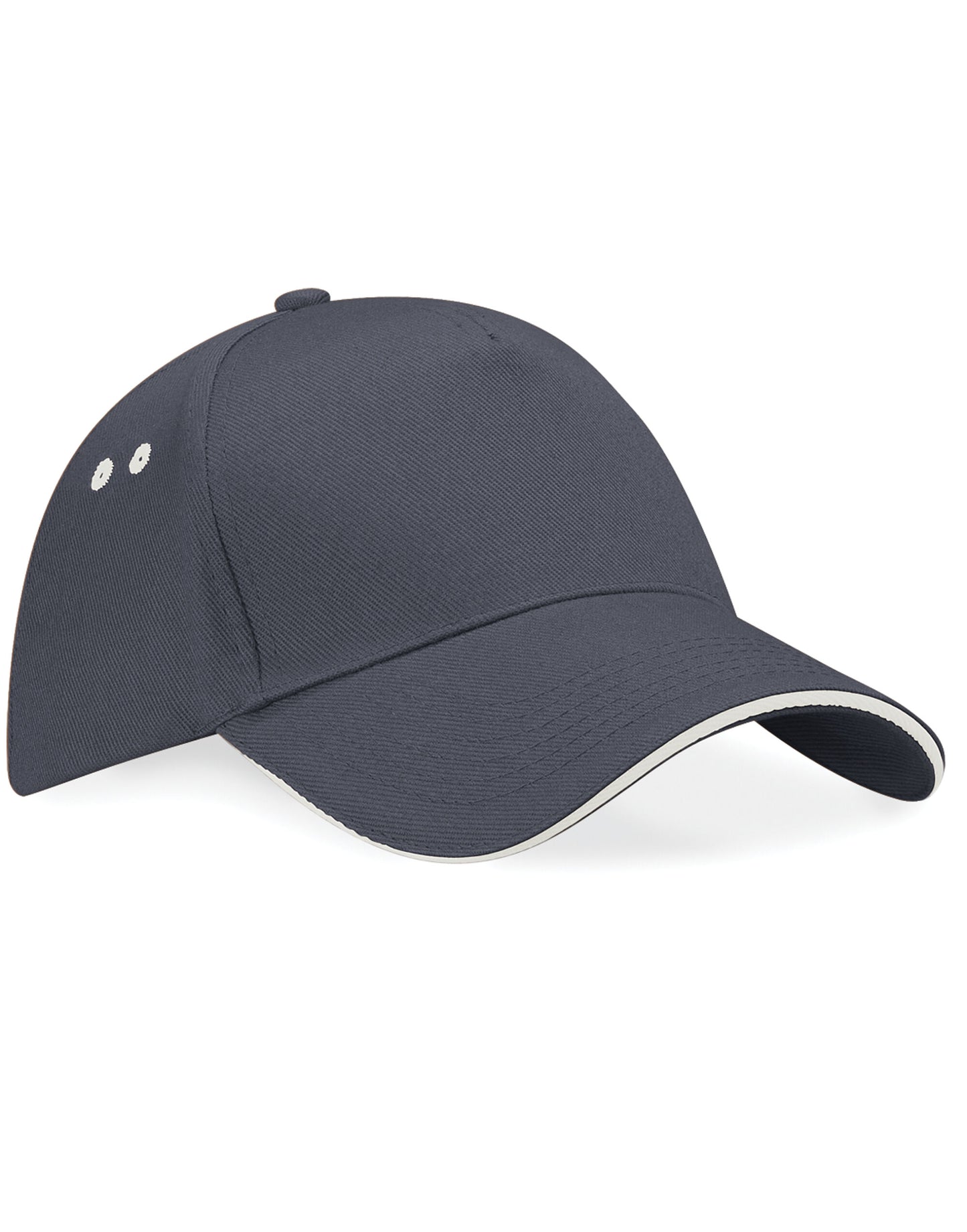 Ultimate 5 Panel Cap Sandwich Peak - Graphite Grey/oyster Grey