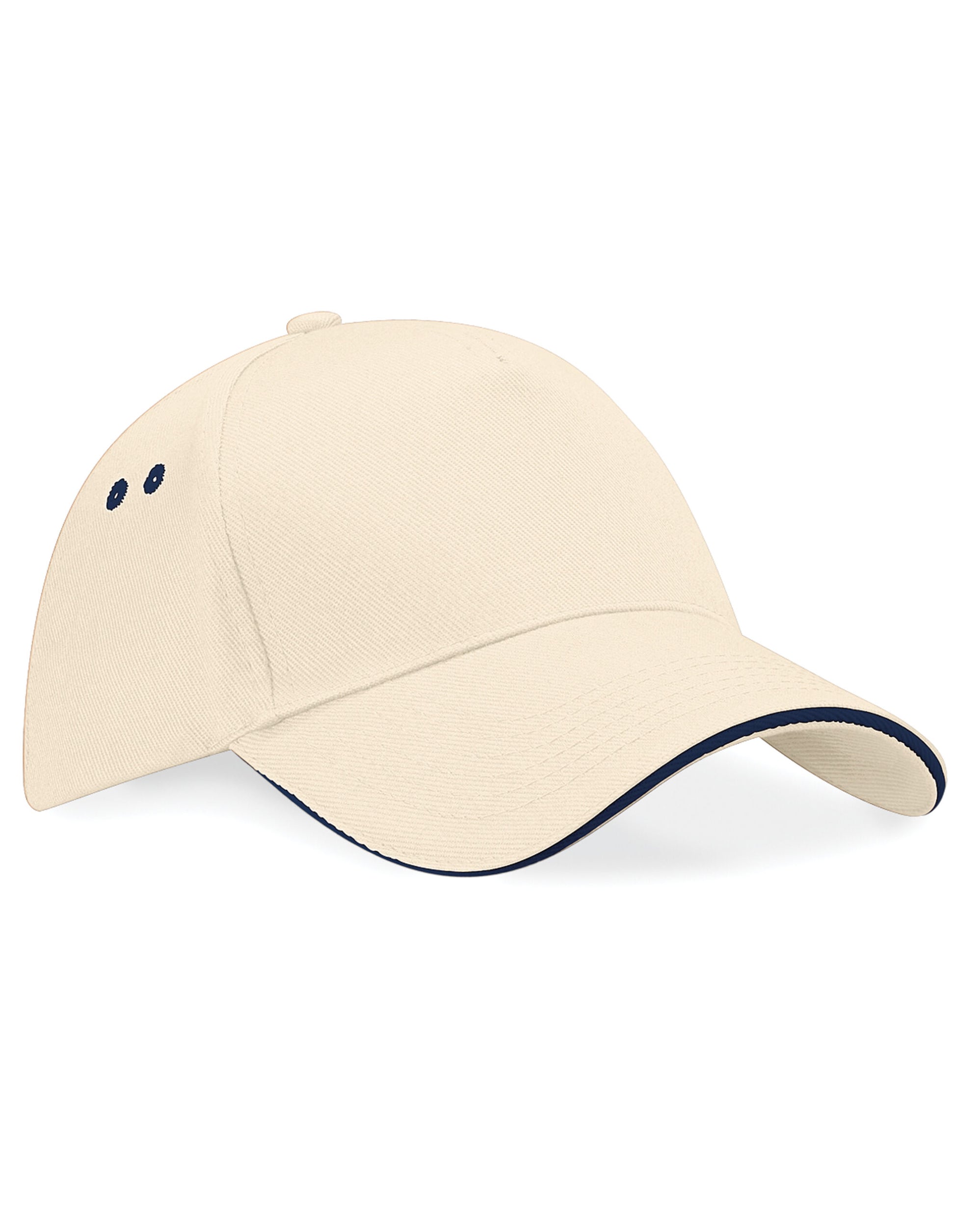 Ultimate 5 Panel Cap Sandwich Peak - Putty/French Navy