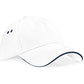 Ultimate 5 Panel Cap Sandwich Peak - White/French Navy