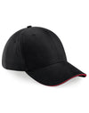 Athleisure 6 Panel Cap - Black/Classic Red