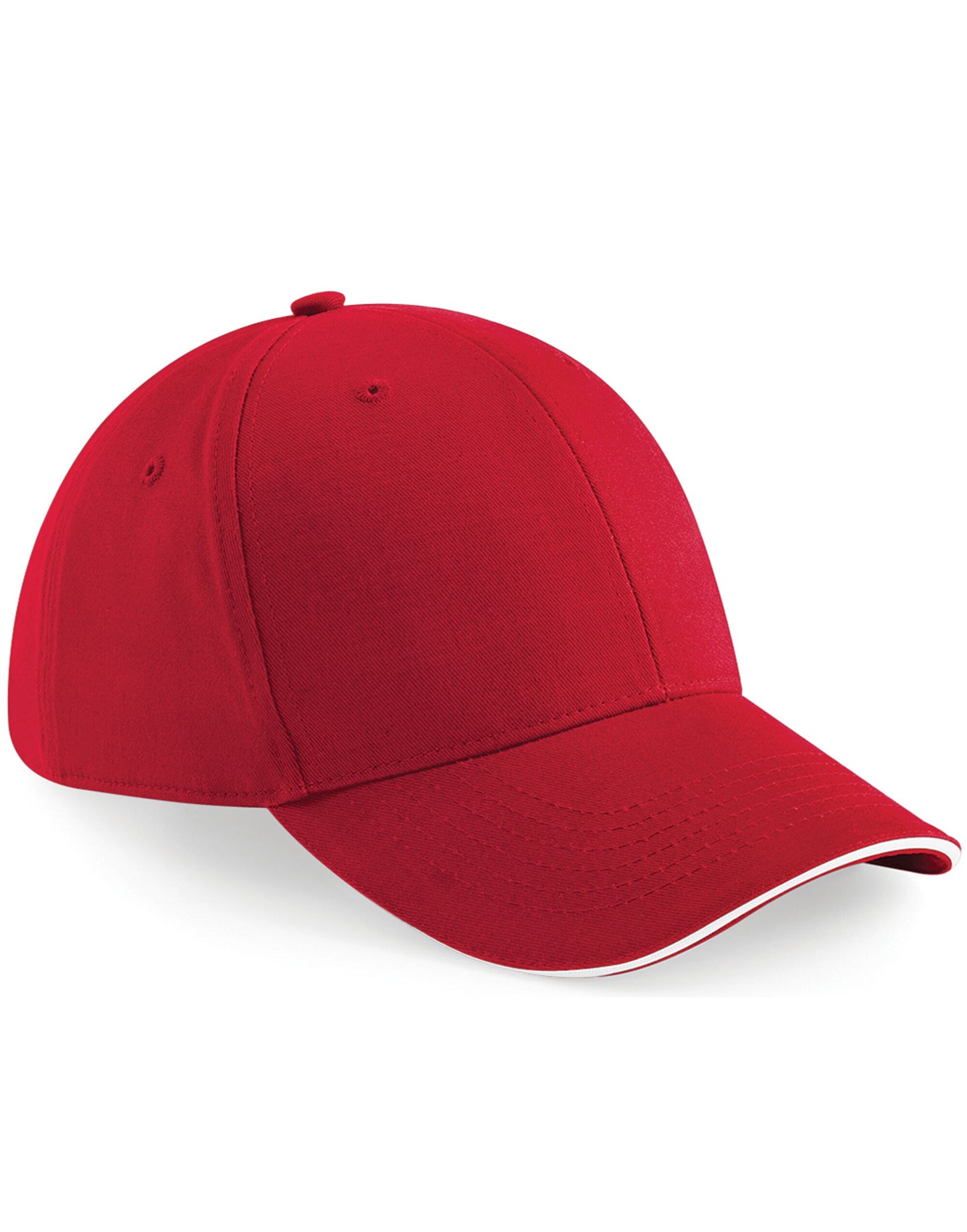 Athleisure 6 Panel Cap - Classic Red/White