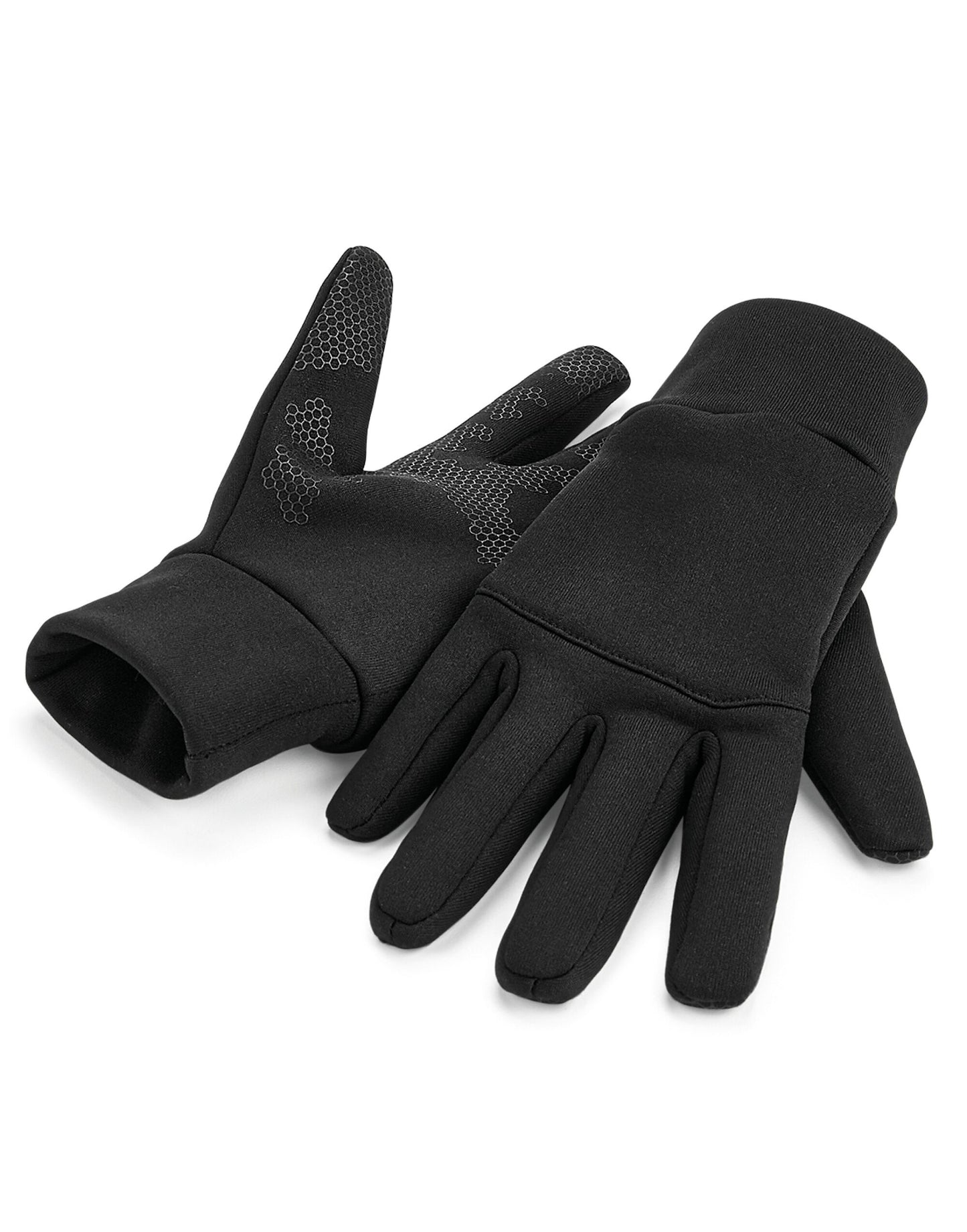 Softshell Sports Tech Gloves - Black