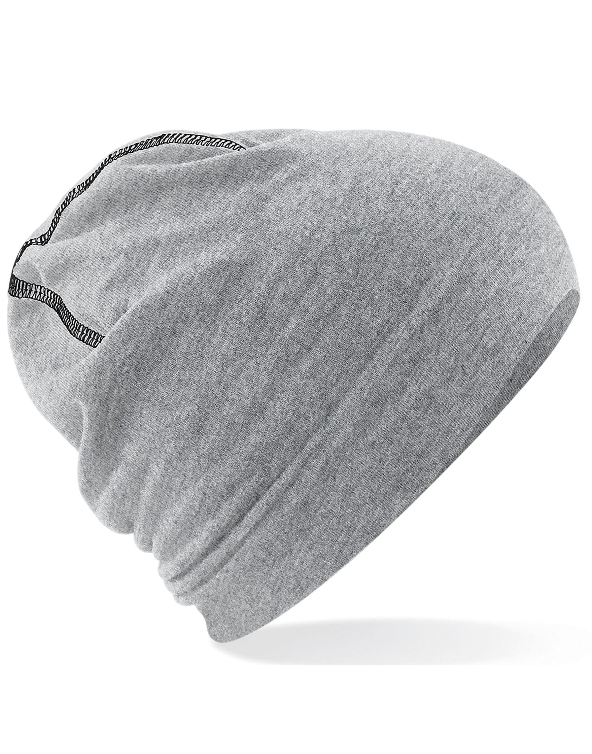 Hemsedal Cotton Beanie - Heather Grey/Black