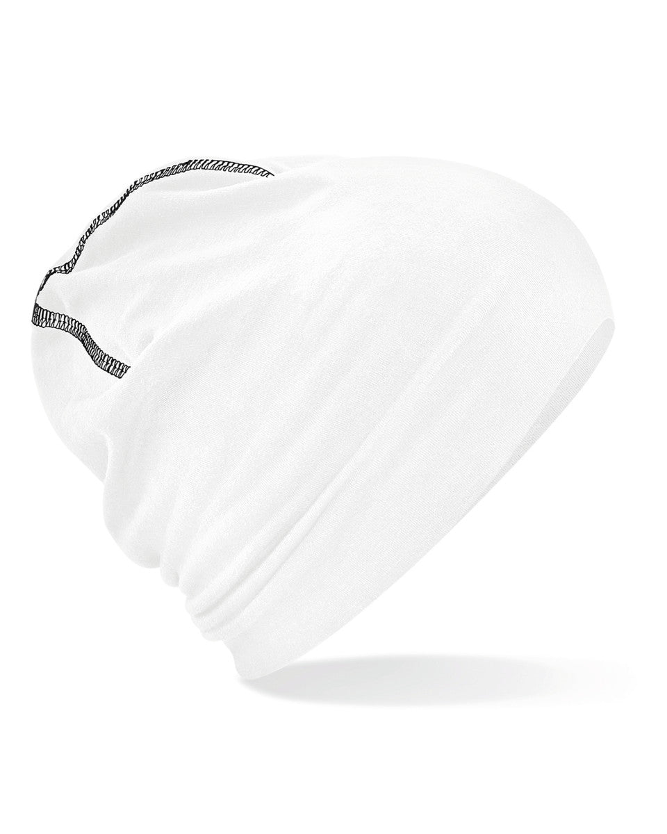 Hemsedal Cotton Beanie - White/Black