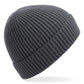 Engineered Knit Ribbed Beanie - Graphite