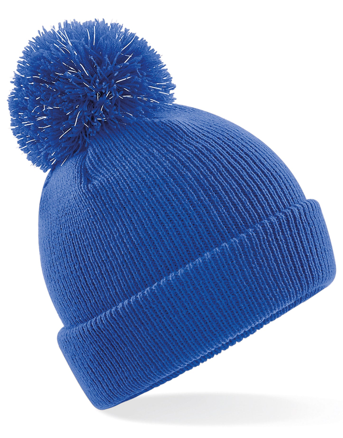 Junior Reflective Bobble Beanie - Bright Royal