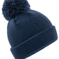 Junior Reflective Bobble Beanie - French Navy