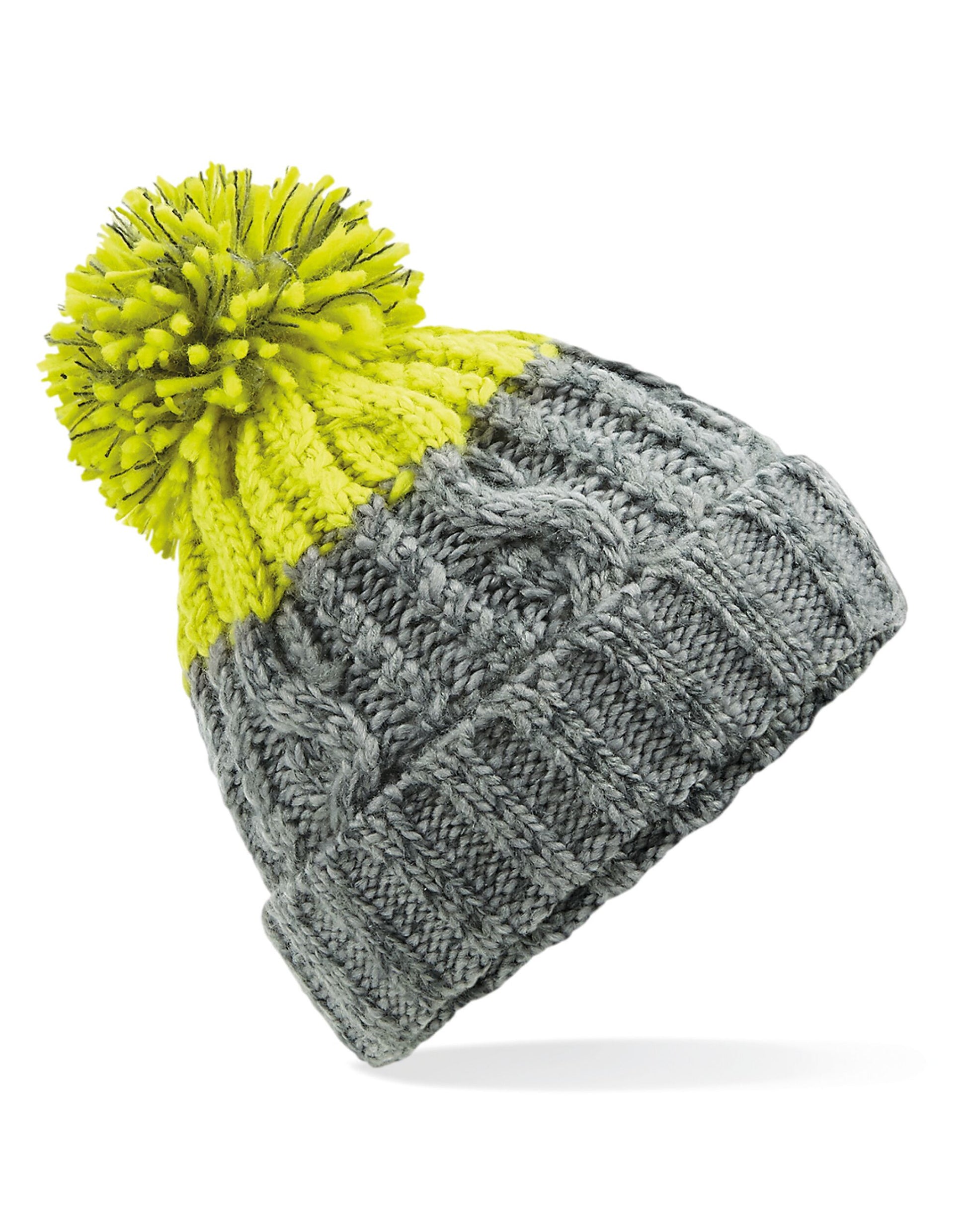 Apres Beanie - Light Grey/ Citron