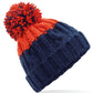 Apres Beanie - Oxford Navy/ Fire Red