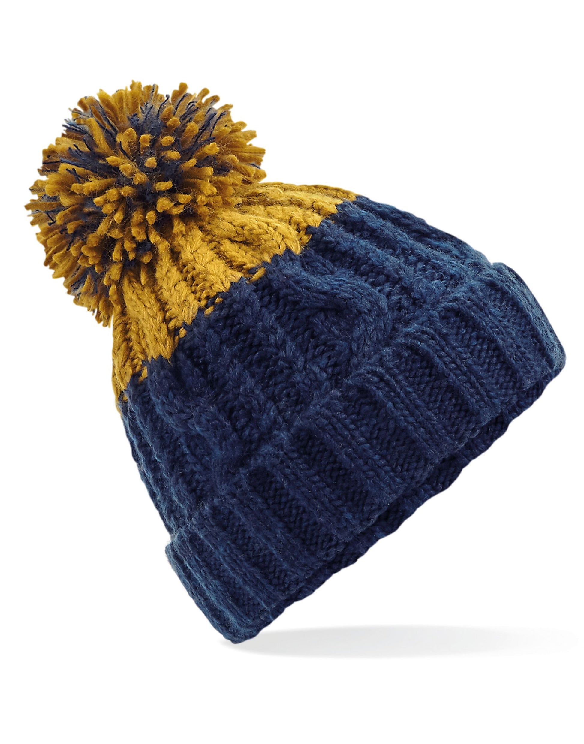 Apres Beanie - Oxford Navy/ Mustard