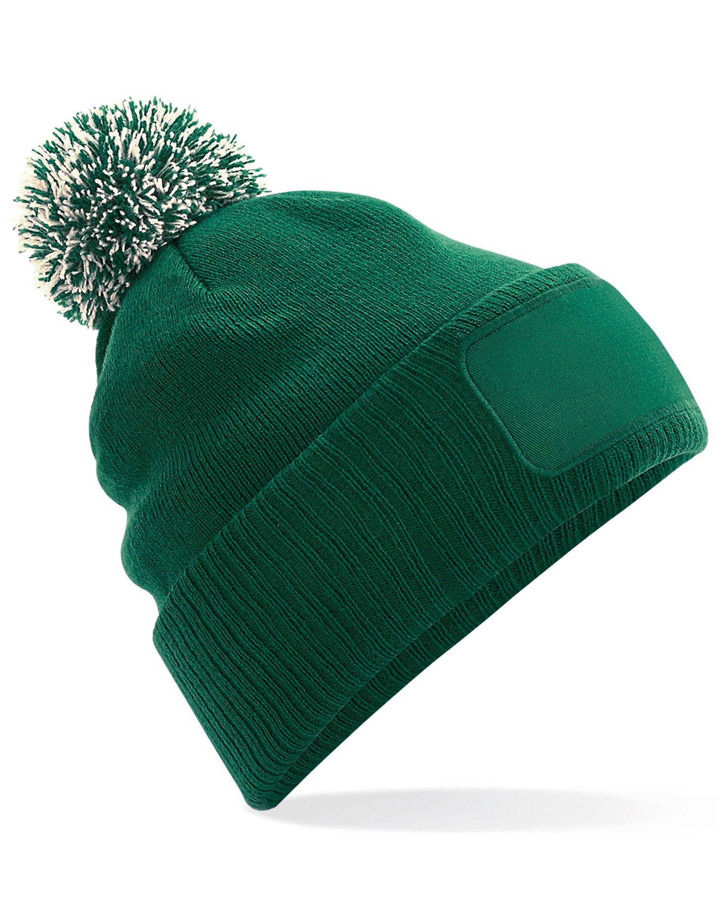 Snowstar® Patch Beanie - Bottle Green/Off White