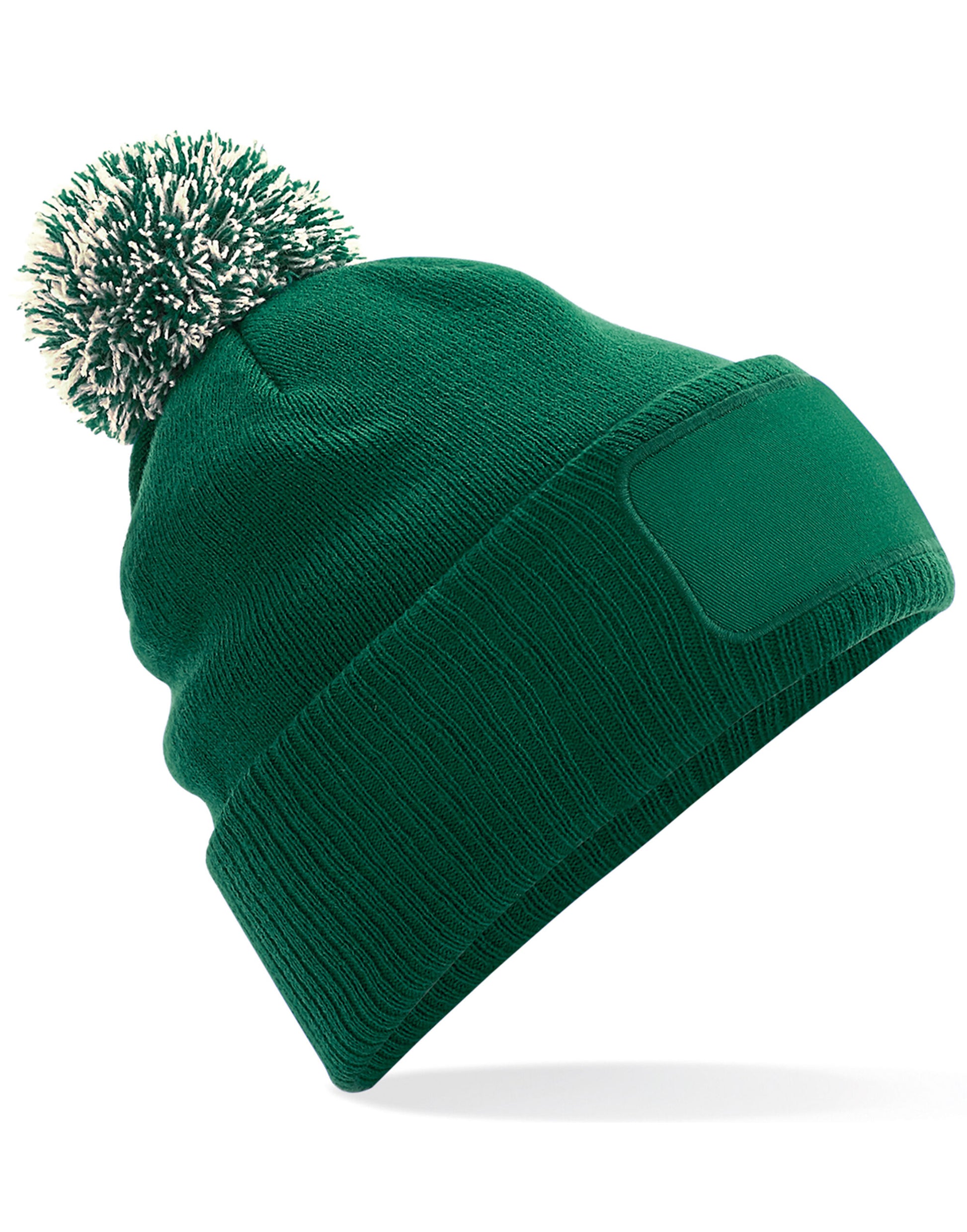 Snowstar® Patch Beanie - Bottle Green/Off White