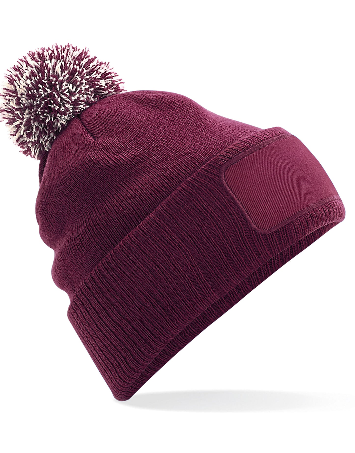 Snowstar® Patch Beanie - Burgundy/Off White