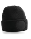Circular Patch Beanie - Black